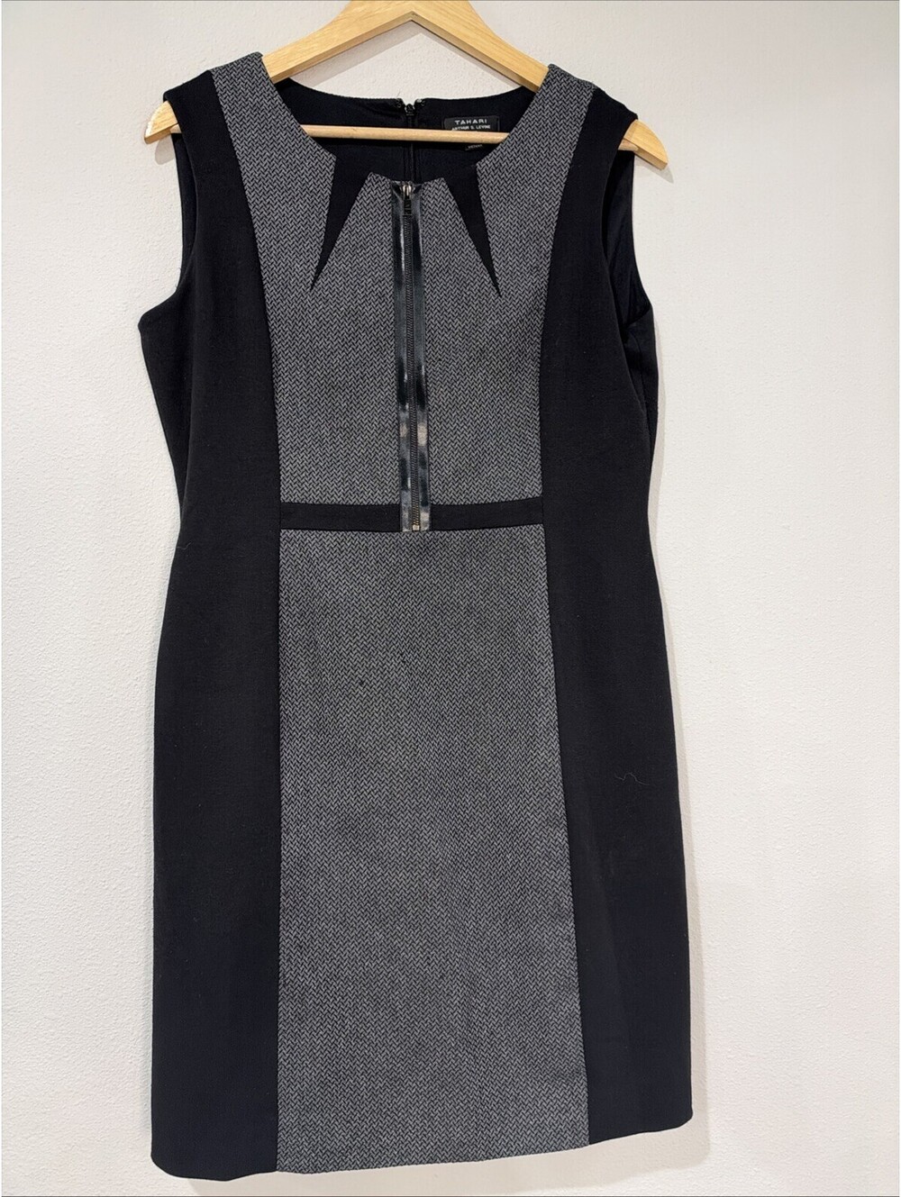 Tamari Sleeveless Black Gray Dress Women’s Size Petite 10 Work Professional EUC